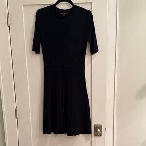 Banana Republic Classic knit navy blue knee length dress.